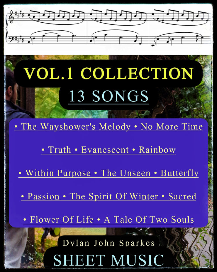Vol.1 Sheet Music Collection by Dylan John Sparkes | Piano Sheet Music (13 Songs Bundle)