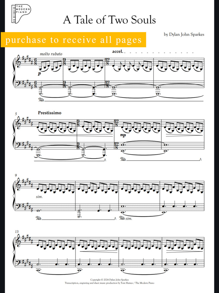 A Tale Of Two Souls - Dylan John Sparkes - Piano Sheet Music