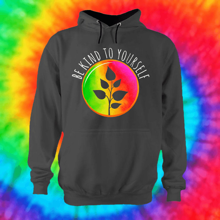 Be Kind To Yourself Hoodie Hoodie Grow Through Clothing Grey Front Extra Small Unisex