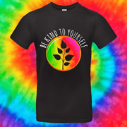 Be Kind To Yourself Tee T-shirt Grow Through Clothing Black Front Small Unisex