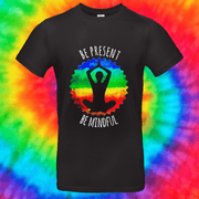 Be Present, Be Mindful Tee T-shirt Grow Through Clothing Black Front Small Unisex