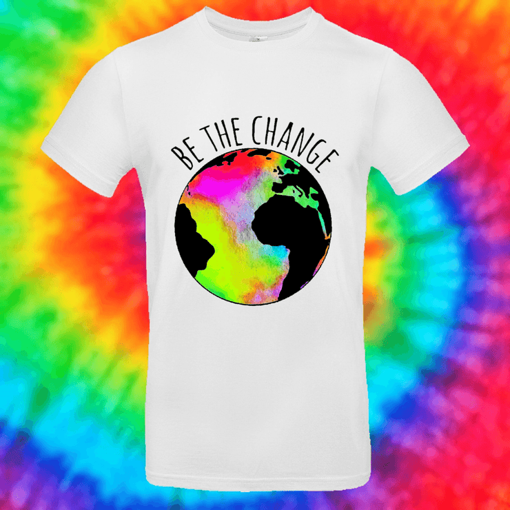 Be The Change Tee T-shirt Grow Through Clothing White Front Small Unisex