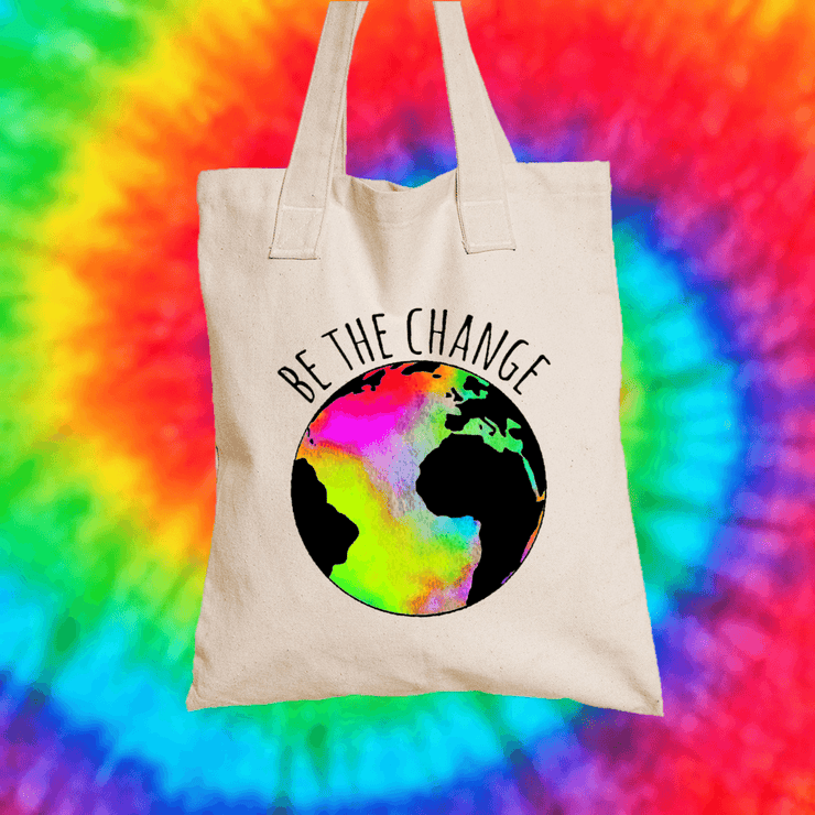 Be The Change Tote Bag Tote bag Grow Through Clothing Beige 