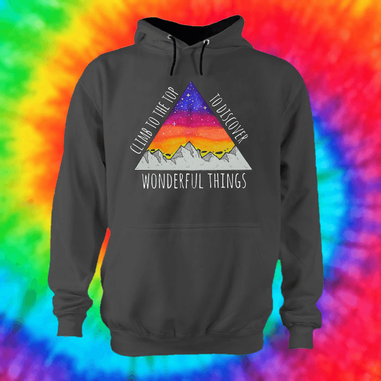 Climb To The Top Hoodie Hoodie Grow Through Clothing Grey Front Extra Small Unisex