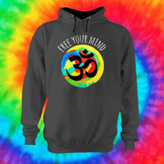 Free Your Mind Hoodie Hoodie Grow Through Clothing Grey Front Extra Small Unisex