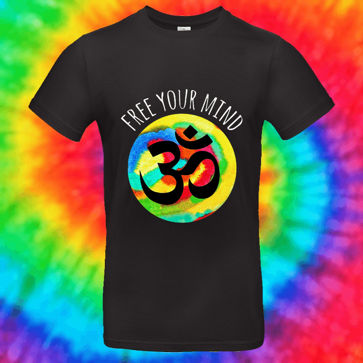 Free Your Mind Tee T-shirt Grow Through Clothing Black Front Small Unisex
