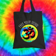 Free Your Mind Tote Bag Tote bag Grow Through Clothing Black 