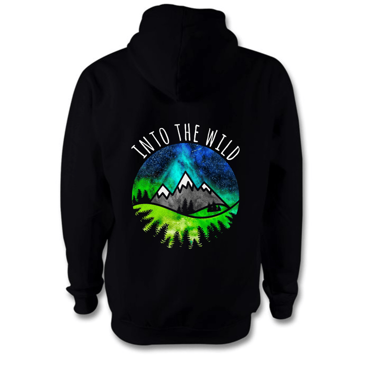 Into The Wild Hoodie Hoodie Grow Through Clothing Black Back Extra Small Unisex