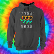 It's Okay Not To Be Okay Hoodie Hoodie Grow Through Clothing Grey Front Extra Small Unisex