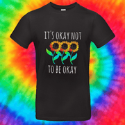 It's Okay Not To Be Okay Tee T-shirt Grow Through Clothing Black Front Small Unisex
