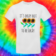 It's Okay Not To Be Okay Tee T-shirt Grow Through Clothing White Front Small Unisex