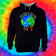 Our Earth Is Melting Hoodie Hoodie Grow Through Clothing Black Front Extra Small Unisex