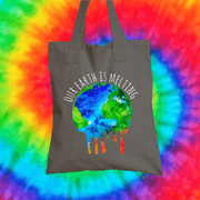 Our Earth Is Melting Tote Bag Tote bag Grow Through Clothing Grey 