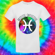 Pisces Zodiac Tee T-shirt Grow Through Clothing White Front Small Unisex