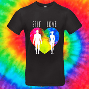 Self Love Tee T-shirt Grow Through Clothing Black Front Small Unisex