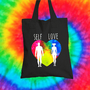 Self Love Tote Bag Tote bag Grow Through Clothing Black 