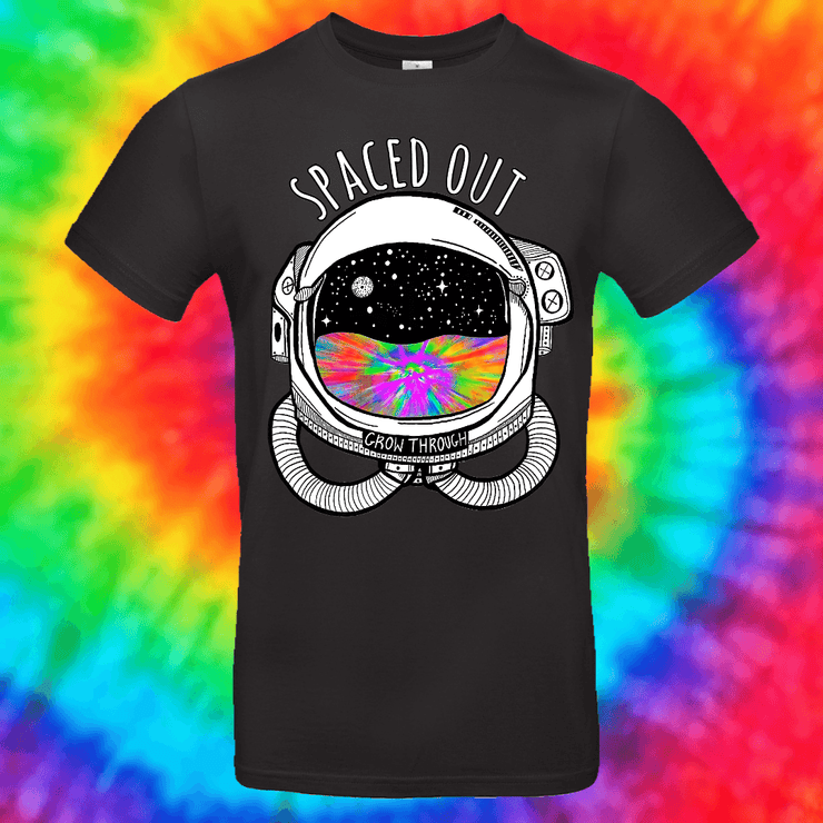 Spaced Out Tee T-shirt Grow Through Clothing Black Front Small Unisex