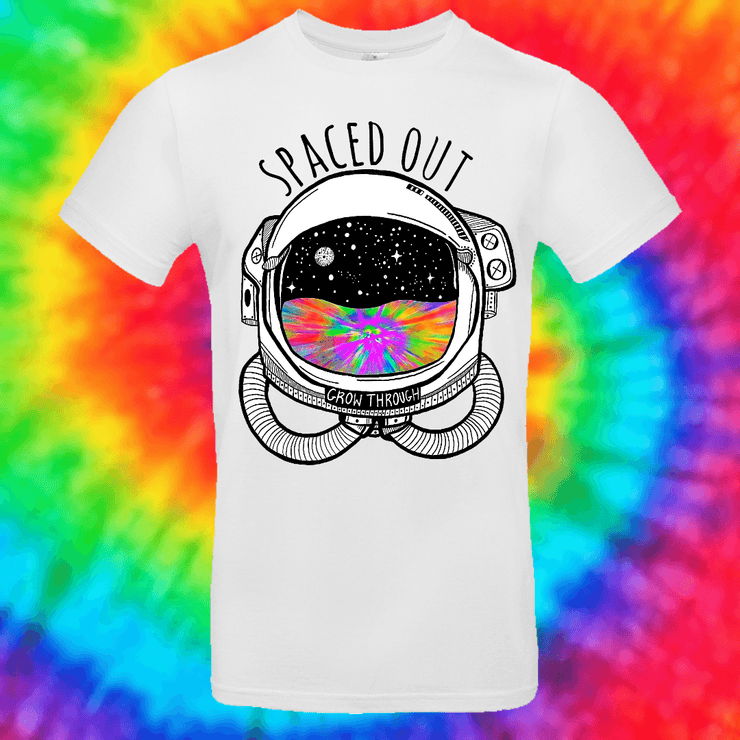 Spaced Out Tee T-shirt Grow Through Clothing White Front Small Unisex