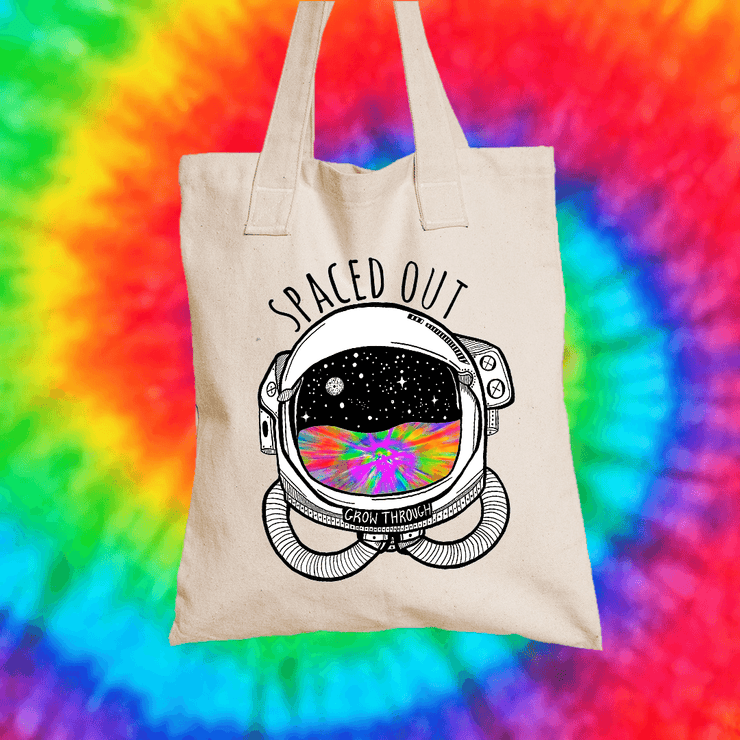 Spaced Out Tote Bag Tote bag Grow Through Clothing Beige 