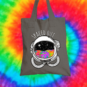 Spaced Out Tote Bag Tote bag Grow Through Clothing Grey 