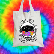 Spaced Out Tote Bag Tote bag Grow Through Clothing White 
