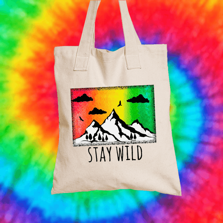 Stay Wild Tote Bag Tote bag Grow Through Clothing Beige 