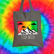 Stay Wild Tote Bag Tote bag Grow Through Clothing Grey 