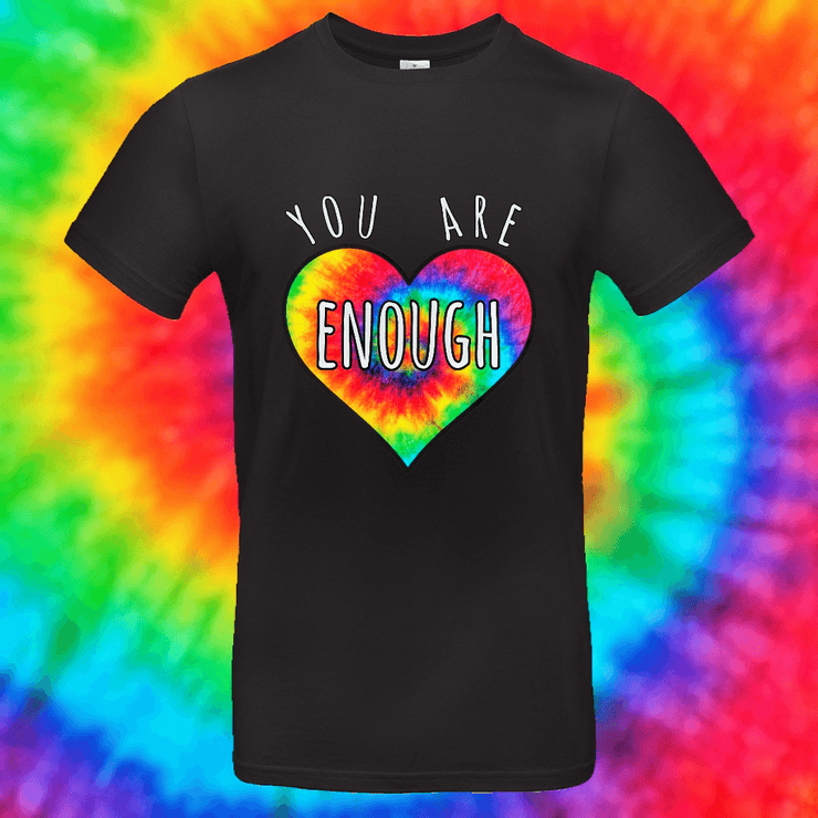 You Are Enough Tee T-shirt Grow Through Clothing Black Front Small Unisex